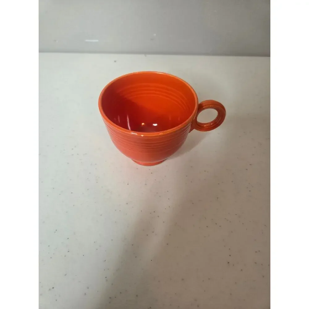 Vintage Fiestaware Radioactive Red (Orange) 7‑Piece Place Setting Dinnerware